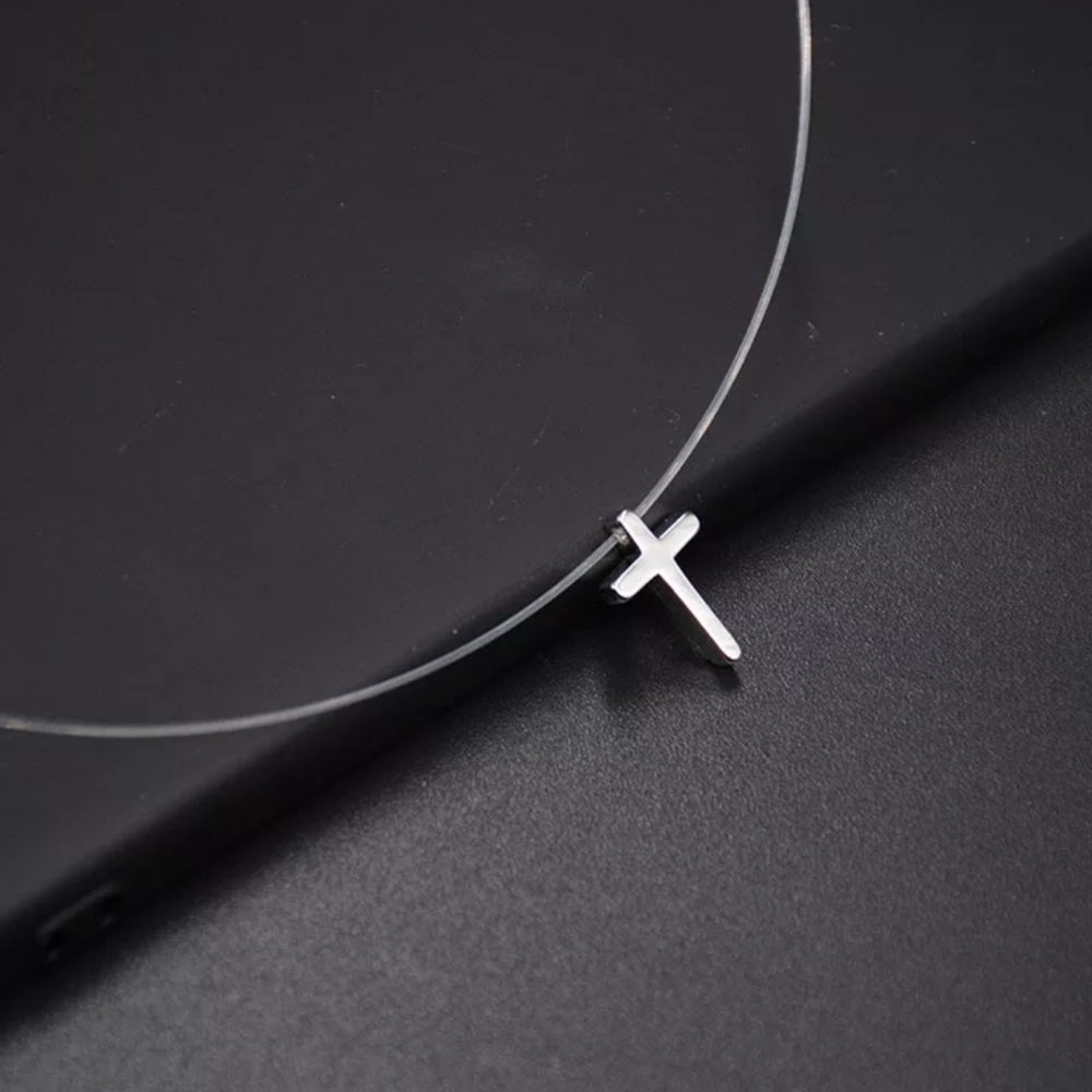 Cross Pendant‎ Invisible Floating Necklace